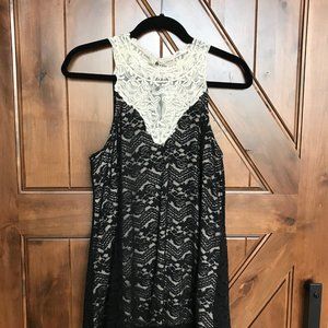 Lace halter tank